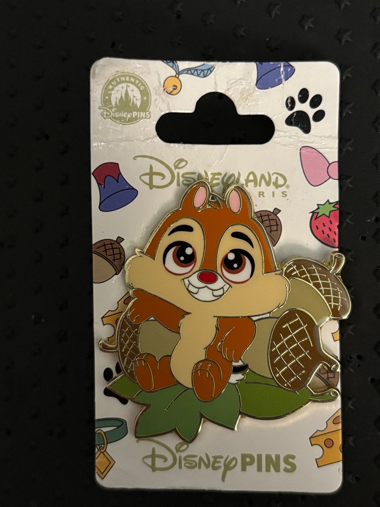 Dale with acorns Paris pin *DAMAGED CARD*