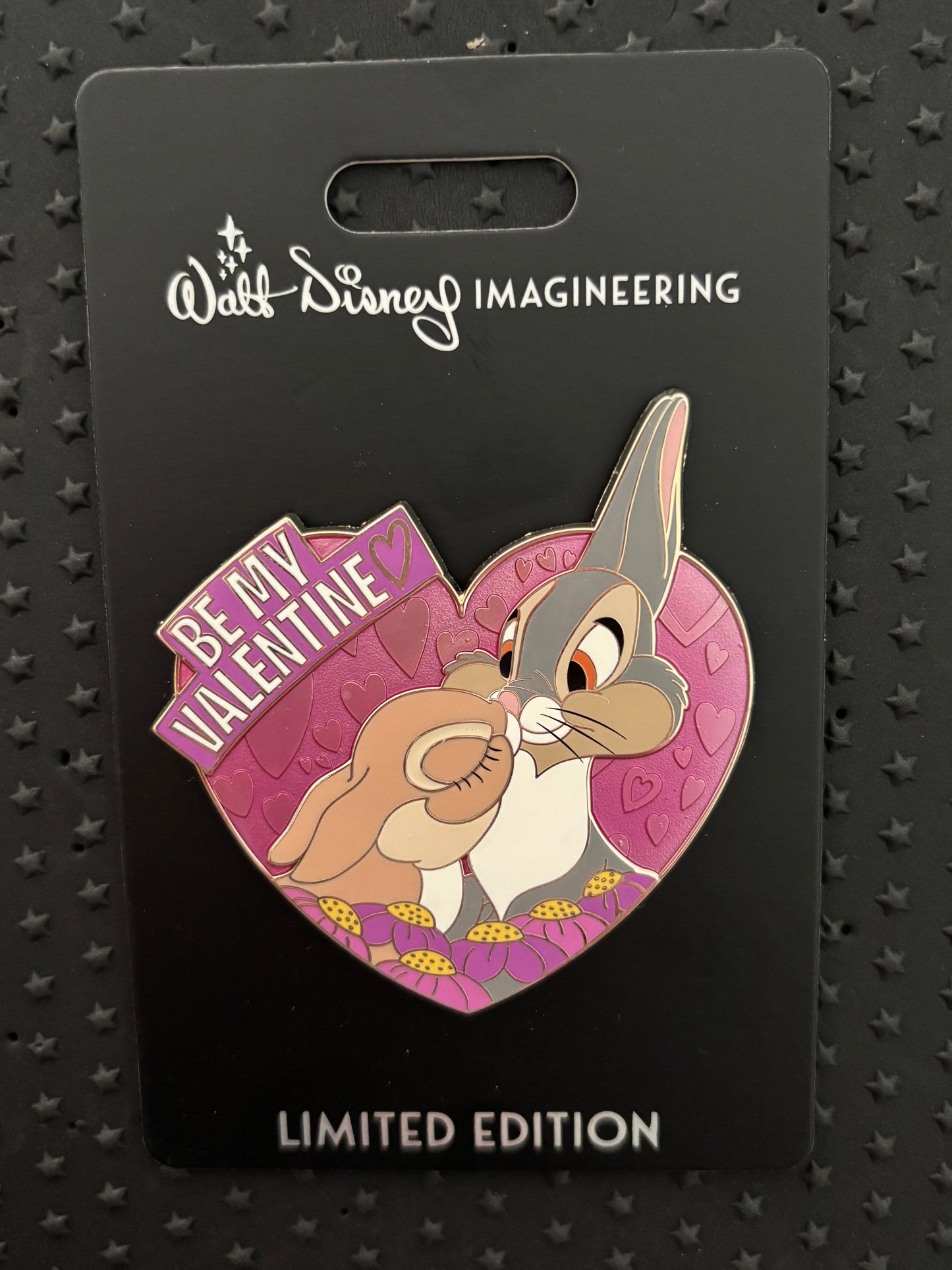 Thumper & Miss Bunny WDI Be My Valentine pin