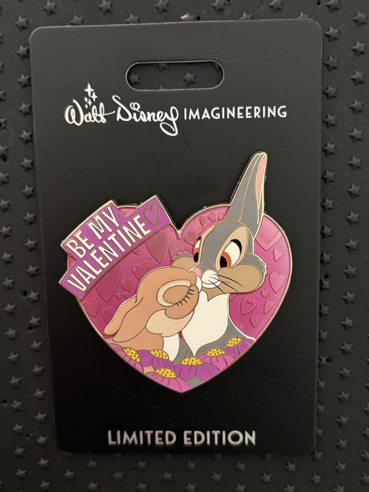 Thumper & Miss Bunny WDI Be My Valentine pin