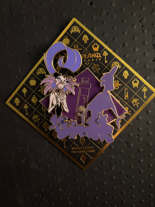 Yzma & Kuzco Villain with Hero Silhouette Paris pin