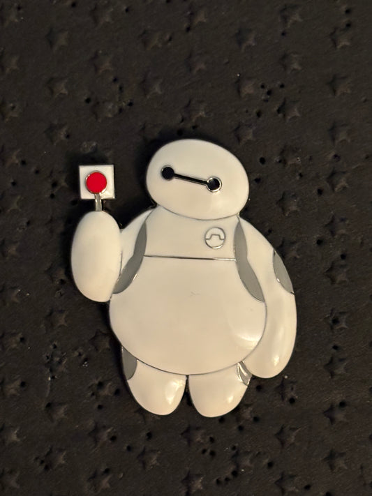 Baymax holding lollipop 3D pin