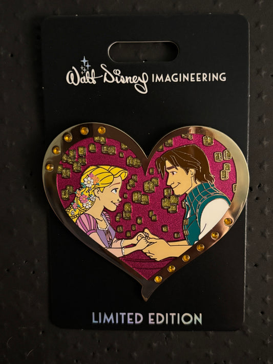 Rapunzel & Flynn Valentine’s Day Gem Hearts WDI pin