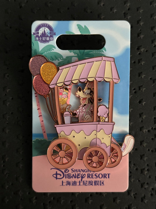 Goofy ice cream cart Shanghai slider pin