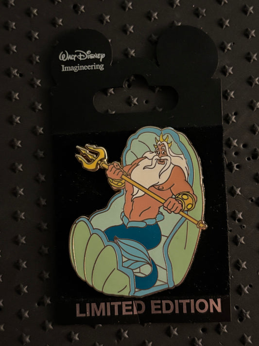 King Triton Little Mermaid Undersea Adventure Clamshell WDI pin