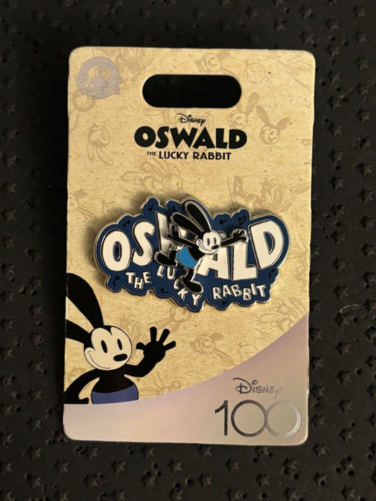 Oswald the Lucky Rabbit logo Disney 100 pin