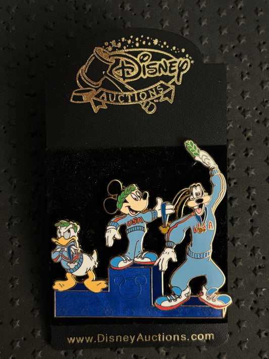 Olympics 2004 Mickey, Goofy & Donald Auctions pin